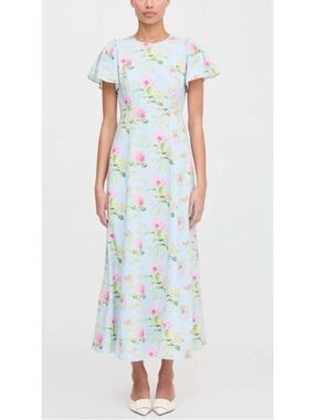 NWOT Hill House Dominique Dress Hydrangea Chintz Blue Floral S NWT Midi